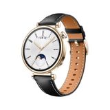 Huawei Watch Gt4 41mm İle Uyumlu Starlight Gold Metal Tokalı Deri Zarif Şık Kordon