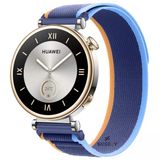 Huawei Watch Gt4 41Mm Uyumlu Kordon Trail Loop Cırtlı Yumuşak Kumaş Şık Kordon Mavi Koyu