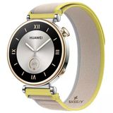 Huawei Watch Gt4 41Mm Uyumlu Kordon Trail Loop Cırtlı Yumuşak Kumaş Şık Kordon Sarı