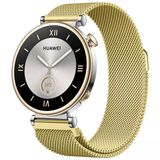 Huawei Watch Gt4 41Mm Uyumlu Manyetik Milanese Loop Metal Kordon Gold