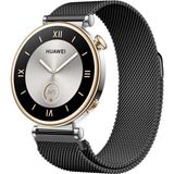 Huawei Watch Gt4 41Mm Uyumlu Manyetik Milanese Loop Metal Kordon Siyah