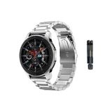 Huawei Watch GT4 46 mm ile Uyumlu 22 mm Klasik Çelik Kordon Paslanmaz Kayış Gümüş