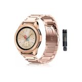 Huawei Watch GT4 46 mm ile Uyumlu 22 mm Klasik Çelik Kordon Paslanmaz Kayış Rose Gold