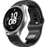 Huawei Watch Gt4 46 mm Ile Uyumlu Çift Renkli Yumuşak Dokulu (22 Mm) Silikon Kordon - Siyah