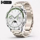 Huawei Watch Gt4 46Mm İle Uyumlu Katlanır Klipsli Paslanmaz Çelik Saat Kordonu Starlight