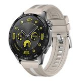 Huawei Watch Gt4 46Mm İle Uyumlu Sportstripe Örgü Desen Metal Tokalı Silikon Akıllı Saat Kordonu Starlight
