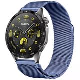 Huawei Watch Gt4 46Mm Uyumlu Manyetik Milanese Loop Metal Kordon Lacivert