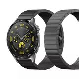 Huawei Watch Gt4 46Mm Uyumlu Premium Solid Gövde Güvenli Kilit Paslanmaz Çelik Metal Kordon Siyah
