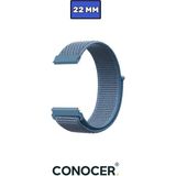 Huawei Watch Gt4 Gt5 46MM Uyumlu Dokuma Cırtlı Spor Kordon Kayış (22MM) - Mavi