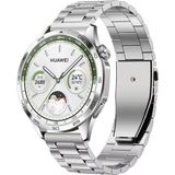 Huawei Watch Gt4 / Gt5 / Gt5 Pro / Gt6 / Gt6 Pro 46mm Uyumlu Pim Paslanmaz Çelik Bakla Tasarım Metal Kordon 22mm - Huawei Watch Gt4 / Gt5 / Gt5 Pro 46mm - Gümüş