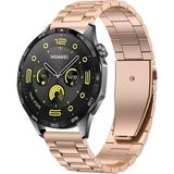 Huawei Watch Gt4 / Gt5 / Gt5 Pro / Gt6 / Gt6 Pro 46mm Uyumlu Pim Paslanmaz Çelik Bakla Tasarım Metal Kordon 22mm - Huawei Watch Gt4 / Gt5 / Gt5 Pro 46mm - Rose Gold
