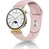 Huawei Watch Gt4 / Gt5 / Gt6 41mm ile Uyumlu Yumuşak Jel Silikon Spor Kordon 18mm - GT4 41mm - Açık Pembe