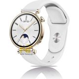 Huawei Watch Gt4 / Gt5 / Gt6 41mm ile Uyumlu Yumuşak Jel Silikon Spor Kordon 18mm - GT4 41mm - Beyaz