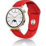 Huawei Watch Gt4 / Gt5 / Gt6 41mm ile Uyumlu Yumuşak Jel Silikon Spor Kordon 18mm - GT5 41mm - Kırmızı