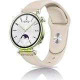 Huawei Watch Gt4 / Gt5 / Gt6 41mm ile Uyumlu Yumuşak Jel Silikon Spor Kordon 18mm - GT5 41mm - Krem