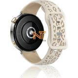 Huawei Watch Gt4 / Gt5 / Gt6 41mm Ile Uyumlu Yumuşak Silikon Spor Kordon 18mm - gt4/gt5 41mm leopar - Bej