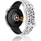 Huawei Watch Gt4 / Gt5 / Gt6 41mm Ile Uyumlu Yumuşak Silikon Spor Kordon 18mm - gt4/gt5 41mm leopar - Beyaz - Siyah