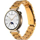 Huawei Watch Gt4 / Gt5 / Gt6 41mm Uyumlu Paslanmaz Çelik Metal Baklalı Kordon 18mm - Huawei Watch Gt4 / Gt5 41mm - Gold