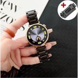 Huawei Watch Gt4 / Gt5 / Gt6 41mm Uyumlu Paslanmaz Çelik Metal Baklalı Kordon 18mm - Huawei Watch Gt4 / Gt5 41mm - Siyah