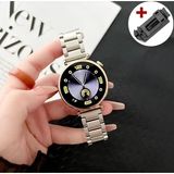 Huawei Watch Gt4 / Gt5 / Gt6 41mm Uyumlu Paslanmaz Çelik Metal Baklalı Kordon 18mm - Huawei Watch Gt4 / Gt5 41mm - Starlight