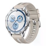 Huawei Watch Gt5 46Mm İle Uyumlu Sportstripe Örgü Desen Metal Tokalı Silikon Akıllı Saat Kordonu Starlight