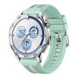 Huawei Watch Gt5 46Mm İle Uyumlu Sportstripe Örgü Desen Metal Tokalı Silikon Akıllı Saat Kordonu Yeşil