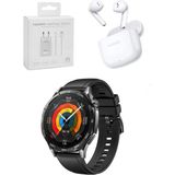 Huawei Watch Gt5 46MM Siyah Akıllı Saat+Kulaklık+Şarj Başlık - 36 mm - Beyaz