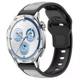 Huawei Watch Gt5 46Mm Ve Gt4 46Mm İle Uyumlu Çift Renkli Spor Silikon Kordon Nefes Alabilir Konforlu Füme