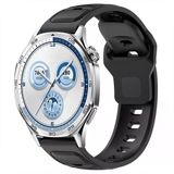Huawei Watch Gt5 46Mm Ve Gt4 46Mm İle Uyumlu Çift Renkli Spor Silikon Kordon Nefes Alabilir Konforlu Siyah