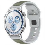 Huawei Watch Gt5 46Mm Ve Gt4 46Mm İle Uyumlu Çift Renkli Spor Silikon Kordon Nefes Alabilir Konforlu Yeşil