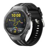 Huawei Watch Gt5 Pro 46Mm İle Uyumlu Örgü Desen Metal Tokalı Silikon Akıllı Saat Kordonu Siyah
