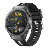 Huawei Watch Gt5 Pro 46Mm İle Uyumlu Sportstripe Örgü Desen Metal Tokalı Silikon Akıllı Saat Kordonu Siyah