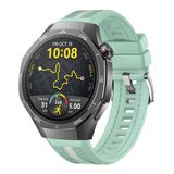 Huawei Watch Gt5 Pro 46Mm İle Uyumlu Sportstripe Örgü Desen Metal Tokalı Silikon Akıllı Saat Kordonu Yeşil