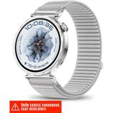 Huawei Watch Gt6 41mm / Gt5 41mm / Gt5 Pro 42mm / Gt4 41mm Uyumlu Spor Cırtlı Naylon Kordon 18mm - Gri - Huawei Watch Gt5 41mm / Gt5 Pro 42mm / Gt4 41mm