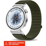 Huawei Watch Gt6 41mm / Gt5 41mm / Gt5 Pro 42mm / Gt4 41mm Uyumlu Spor Cırtlı Naylon Kordon 18mm - Haki - Huawei Watch Gt5 41mm / Gt5 Pro 42mm / Gt4 41mm