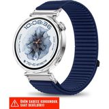 Huawei Watch Gt6 41mm / Gt5 41mm / Gt5 Pro 42mm / Gt4 41mm Uyumlu Spor Cırtlı Naylon Kordon 18mm - Lacivert - Huawei Watch Gt5 41mm / Gt5 Pro 42mm / Gt4 41mm