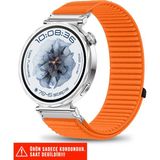 Huawei Watch Gt6 41mm / Gt5 41mm / Gt5 Pro 42mm / Gt4 41mm Uyumlu Spor Cırtlı Naylon Kordon 18mm - Turuncu - Huawei Watch Gt5 41mm / Gt5 Pro 42mm / Gt4 41mm