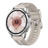 Huawei Watch Gt6 46Mm İle Uyumlu Sportstripe Örgü Desen Metal Tokalı Silikon Akıllı Saat Kordonu Starlight