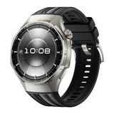 Huawei Watch Gt6 Pro 46Mm İle Uyumlu Örgü Desen Metal Tokalı Silikon Akıllı Saat Kordonu Siyah