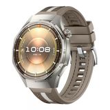 Huawei Watch Gt6 Pro 46Mm İle Uyumlu Sportstripe Örgü Desen Metal Tokalı Silikon Akıllı Saat Kordonu Kahverengi