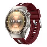 Huawei Watch Gt6 Pro 46Mm İle Uyumlu Sportstripe Örgü Desen Metal Tokalı Silikon Akıllı Saat Kordonu Mürdüm