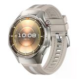 Huawei Watch Gt6 Pro 46Mm İle Uyumlu Sportstripe Örgü Desen Metal Tokalı Silikon Akıllı Saat Kordonu Starlight