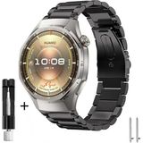 Huawei Watch Gt6 Pro 46MM Uyumlu 22MM Paslanmaz Çelik Akıllı Saat Kordonu - HW Watch GT6 46mm - Siyah