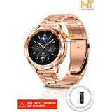 Huawei Watch GT/GT2/GT2E/GT2 Pro/gt3/gt3 Pro/gt 4/watch 3 / 3 Pro Paslanmaz Çelik Metal Kordon 46MM - Rose Gold