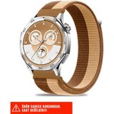 Huawei Watch Ultimate / Gt3 Se / Gt3 Elite / Gt Sport 46MM / Gt Runner Uyumlu Hasır Örgü Kordon 22MM - Kahverengi
