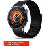 Huawei Watch Ultimate / Gt3 Se / Gt3 Elite / Gt Sport 46MM / Gt Runner Uyumlu Hasır Örgü Kordon 22MM - Siyah