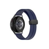 Huawei Watch Ultimate – Watch Buds Uyumlu 22 mm Silikon Magnet Kordon (GÜÇLÜ MIKNATIS) Lacivert