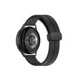 Huawei Watch Ultimate – Watch Buds Uyumlu 22 mm Silikon Magnet Kordon (GÜÇLÜ MIKNATIS) Siyah
