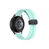 Huawei Watch Ultimate – Watch Buds Uyumlu 22 mm Silikon Magnet Kordon (GÜÇLÜ MIKNATIS) Turkuaz