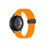 Huawei Watch Ultimate – Watch Buds Uyumlu 22 mm Silikon Magnet Kordon (GÜÇLÜ MIKNATIS) Turuncu